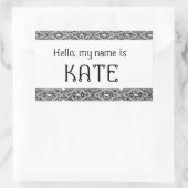 こんにちはユニーク私の名前は – name tagsスタンプ 長方形シール (バッグ)