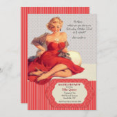 こんにちはラブ独身パーティー招待状 招待状 (正面/裏面)