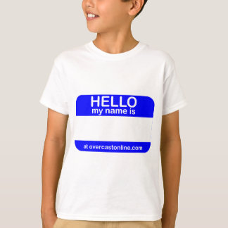 こんにちはラベル Tシャツ