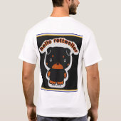 こんにちはロットワイラー Tシャツ (裏面)