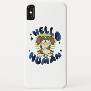 こんにちは人間の瞑想ヨガ犬 iPhone XS MAXケース