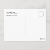 こんにちは先生色鉛筆Chalkboardから ポストカード (裏面)