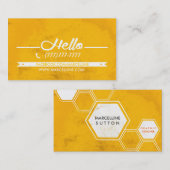 こんにちは六角形のグランジな名刺 名刺 (正面/裏面)
