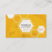 こんにちは六角形のグランジな名刺 名刺 (裏面)