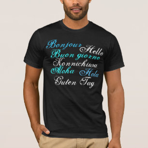 こんにちは及びさようなら7つの言語で Tシャツ