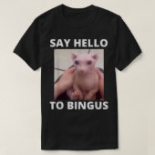 こんにちは可愛いハゲBingus私の最愛の毛なしスペ Tシャツ (デザイン正面)