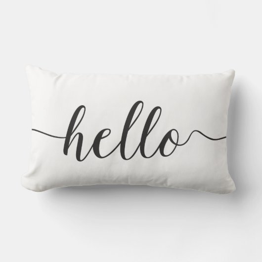 こんにちは可愛い任意の色 ランバークッション (正面)