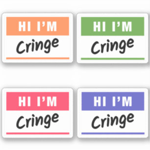 こんにちは名前タグをクリンジ シール