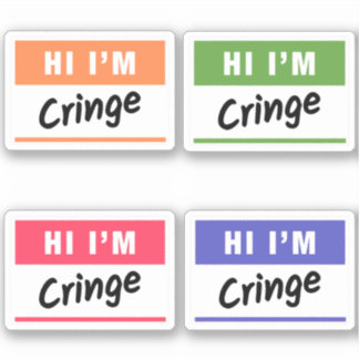 こんにちは名前タグをクリンジ シール