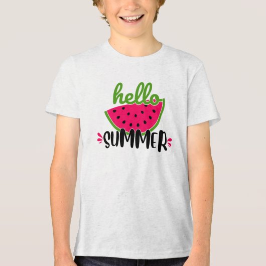 こんにちは夏のスイカ トライブレンドＴシャツ (正面)