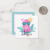 こんにちは夏の太陽とアイスクリーム ノートカード (正面/裏面インサイチュ)