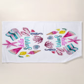 こんにちは夏の時間 ビーチタオル (正面)