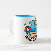 こんにちは夏2 ツートーンマグカップ (正面左)