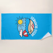 こんにちは夏2 ビーチタオル (正面)