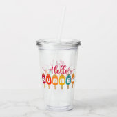 こんにちは夏 | アイスカラフルクリーム アクリルタンブラー (裏面)