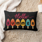 こんにちは夏 | アイスカラフルクリーム ランバークッション (ブランケット)