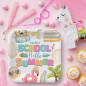 こんにちは夏！スクールズアウトサマープールパーティー ペーパープレート (パーティー)