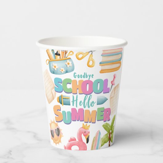 こんにちは夏！スクールズアウトサマープールパーティー 紙コップ (裏面)