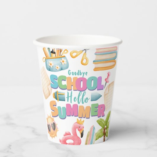 こんにちは夏！スクールズアウトサマープールパーティー 紙コップ (正面)
