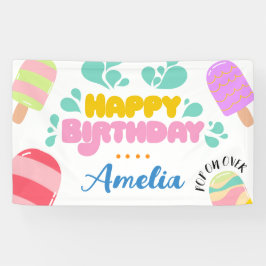 こんにちは夏！プールパーティの招待状バナー 横断幕