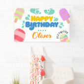 こんにちは夏！プールパーティの招待状バナー 横断幕 (インサイチュ)