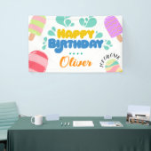 こんにちは夏！プールパーティの招待状バナー 横断幕 (トレードショー)