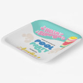 こんにちは夏!プールパーティの招待状 ペーパープレート (傾斜あり)