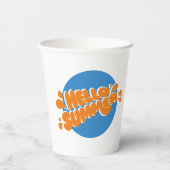 こんにちは夏！プールパーティの招待状 紙コップ (裏面)