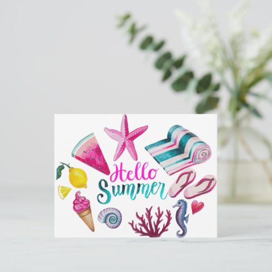 こんにちは夏 ポストカード (スタンド正面)