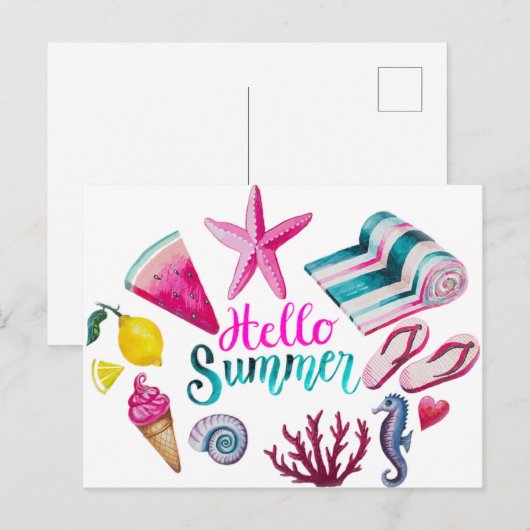 こんにちは夏 ポストカード (正面/裏面)