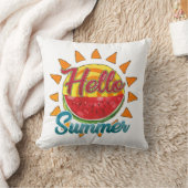 こんにちは夏 | 水彩スイカ&サン鮮やかズ クッション (ブランケット)