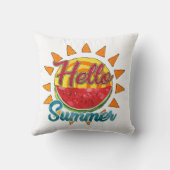 こんにちは夏 | 水彩スイカ&サン鮮やかズ クッション (裏面)