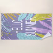 こんにちは夏 |熱帯ビーチタオル ビーチタオル (正面)