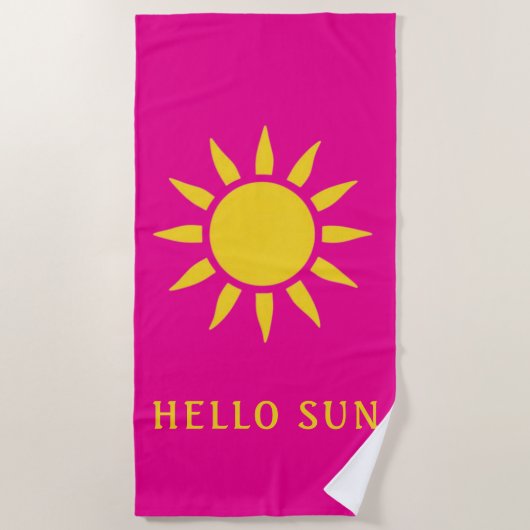 こんにちは太陽 ビーチタオル (正面)
