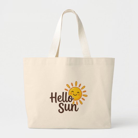 こんにちは太陽 ラージトートバッグ (正面)
