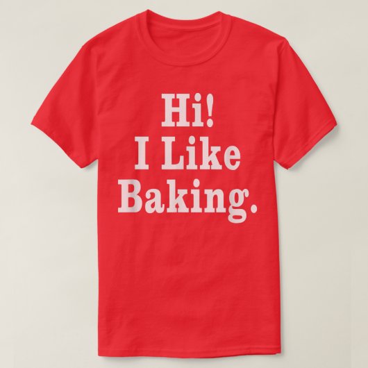 こんにちは好きベーキング Tシャツ (デザイン正面)