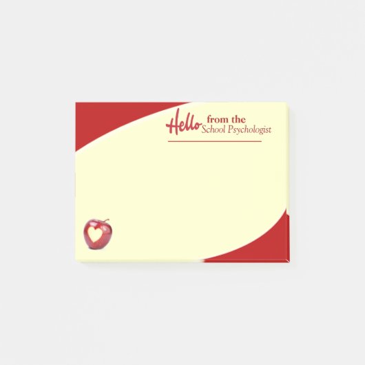 "こんにちは学校の心理学者の付箋から ポストイット (正面)