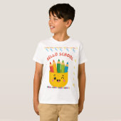 こんにちは学校:カラフルな学習の旅 Tシャツ (正面フル)