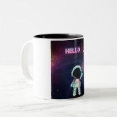 こんにちは宇宙。 ツートーンマグカップ (正面左)