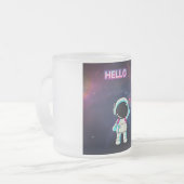 こんにちは宇宙。 フロストグラスマグカップ (正面左)