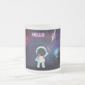こんにちは宇宙。 フロストグラスマグカップ (中央)