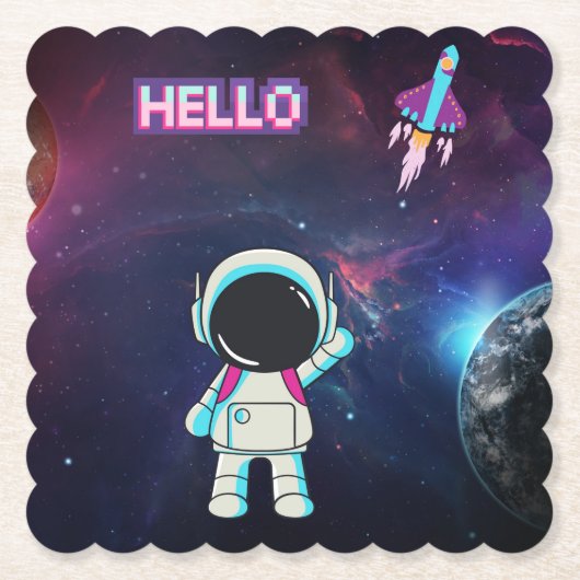 こんにちは宇宙。 ペーパーコースター (正面)