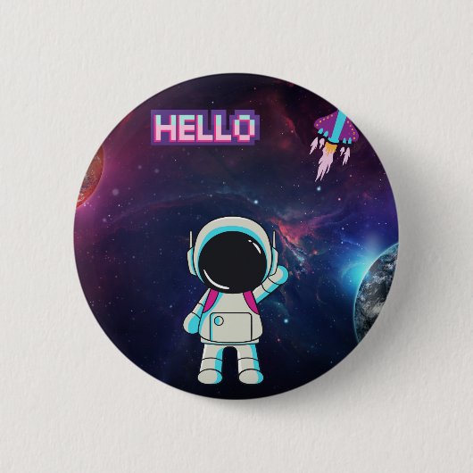 こんにちは宇宙。 缶バッジ (正面)