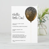 こんにちは小さな1気球グリッツ釉青銅ドリップ 招待状 (スタンド正面)