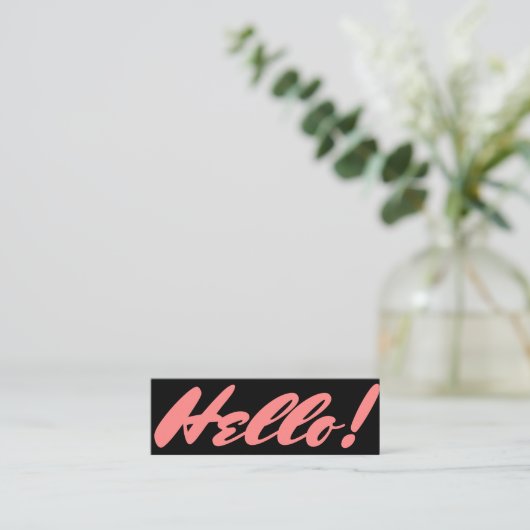 こんにちは小型スタイル スキニー名刺 (スタンド正面)