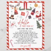 こんにちは小妖精や小人からの到着レター私は戻るクリスマス (正面)