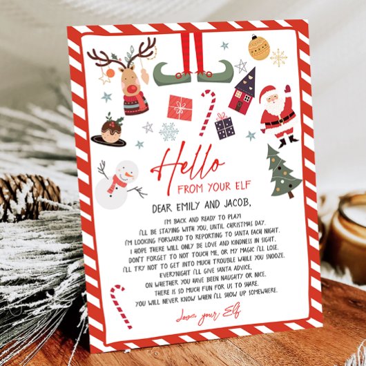 こんにちは小妖精や小人からの到着レター私は戻るクリスマス