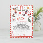 こんにちは小妖精や小人からの到着レター私は戻るクリスマス 招待状 (スタンド正面)