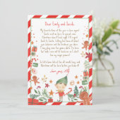 こんにちは小妖精や小人からの到着レター私は戻るクリスマス 招待状 (スタンド正面)