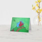 こんにちは小鳥、こんにちは カード (黄色い花)